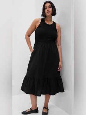 GAP Mixed Media Midi Dress